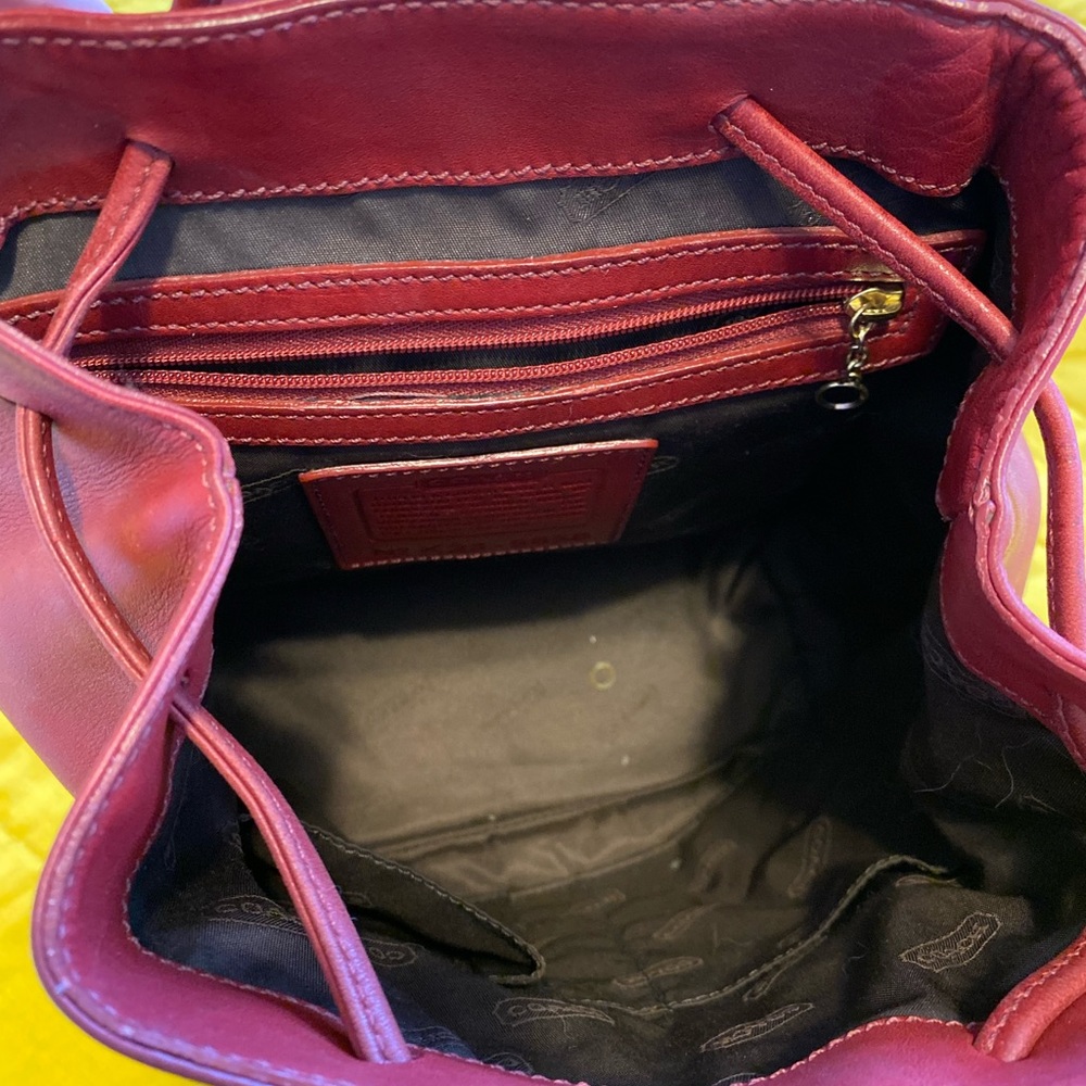 Coach Red Leather Backpack - Small - image 4